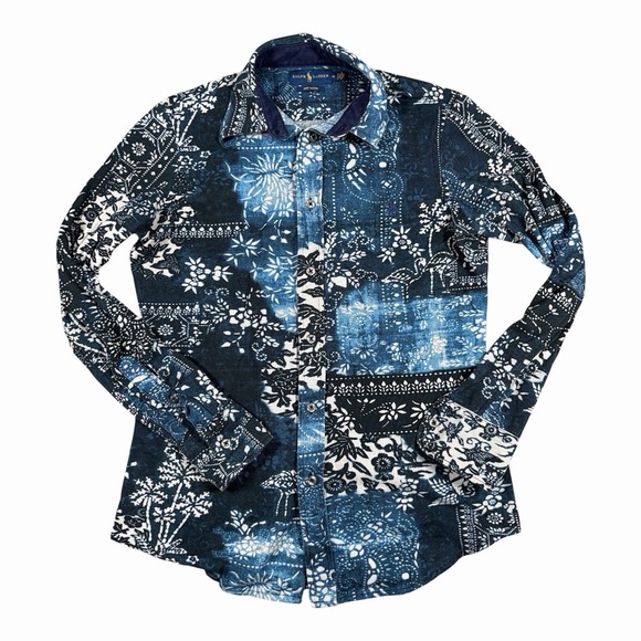 Polo Ralph Lauren Other - Polo Ralph Lauren Shirt Men Knit Oxford Floral Button Down Long Sleeve M (Fit S)